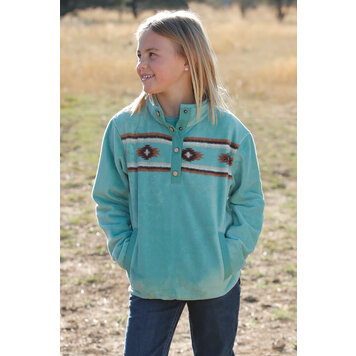 Cruel Denim Girls Fleece Pullover Turquoise