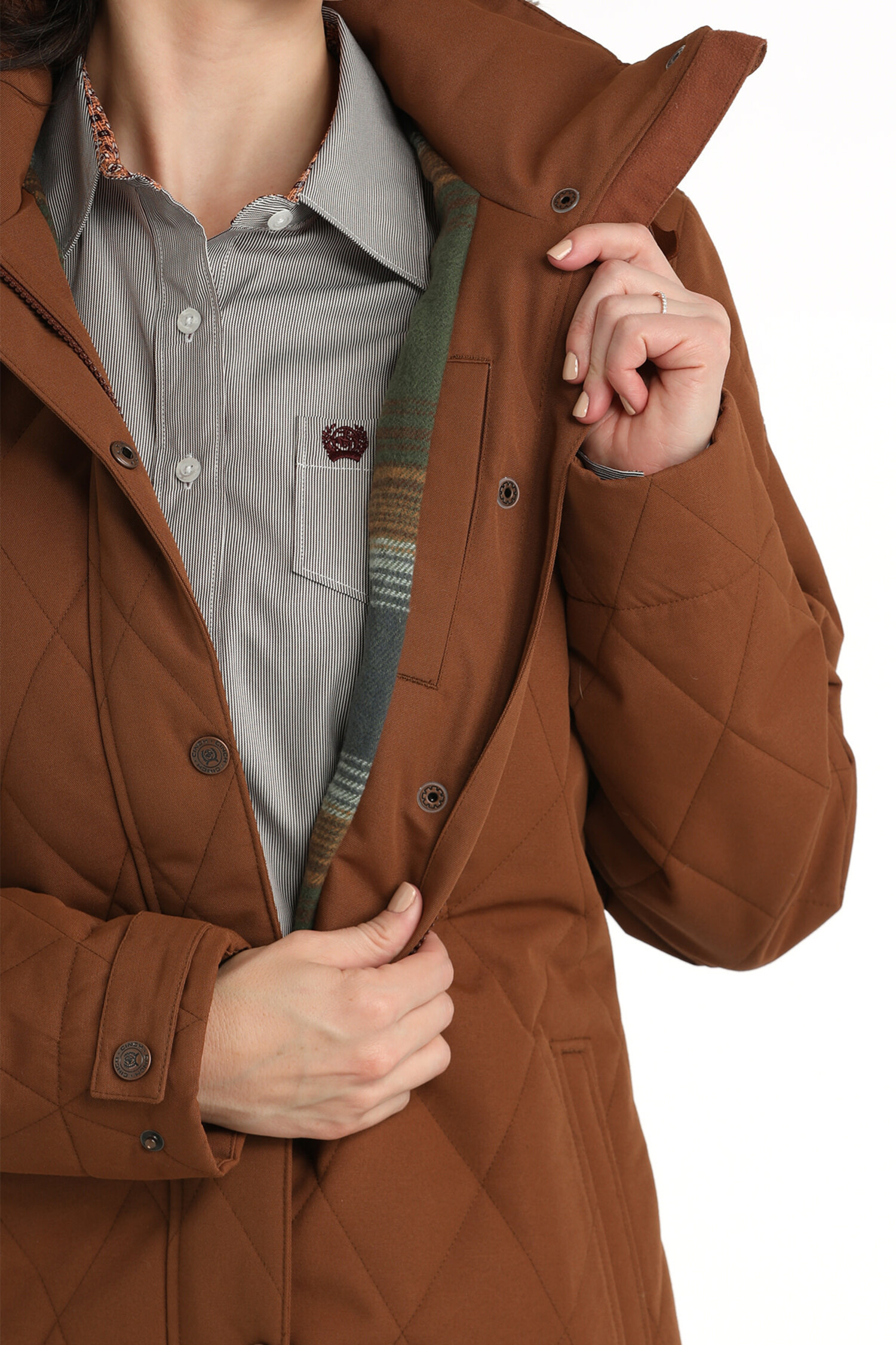 Womens Barn Coat Brown Frontier Western Shop