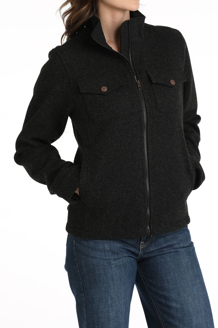 Cinch Knit Shirt Jacket