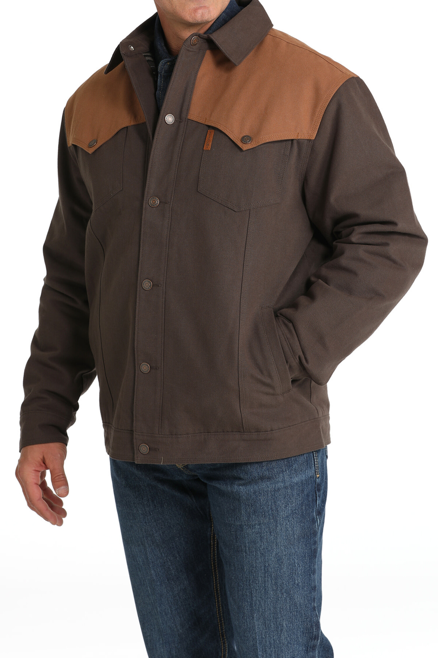 ジャケット・アウター MONOHA Coated cotton work jacket / brown MONOHA Coated cotton work jacket / brown