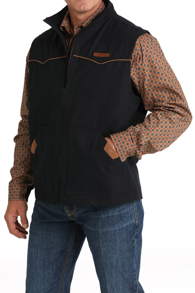 Cinch Canvas Vest Black