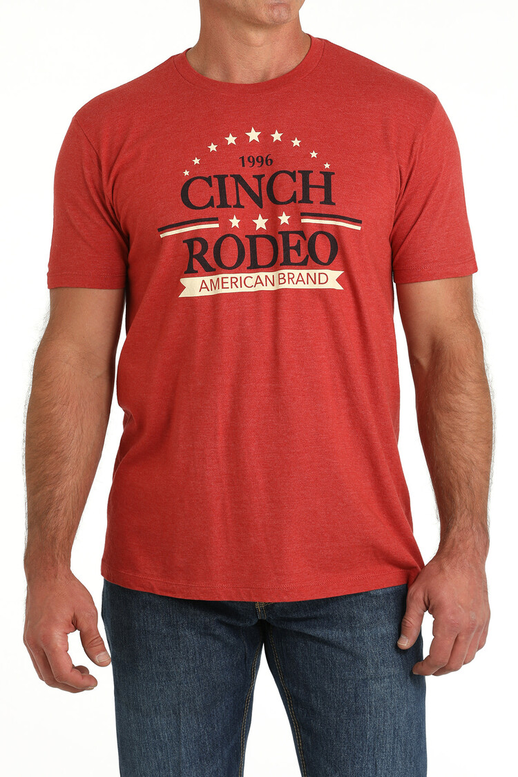 Cinch Mens Rodeo Tee Red