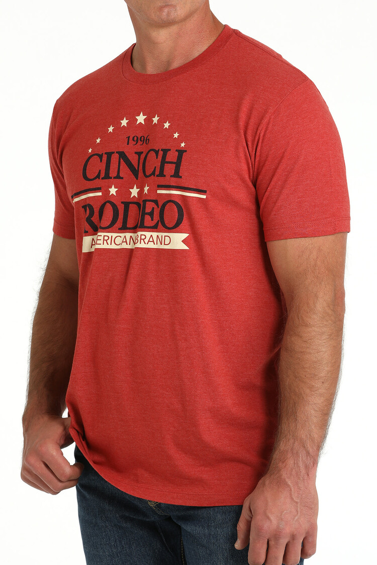 Cinch Mens Rodeo Tee Red