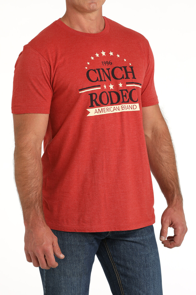 Cinch Mens Rodeo Tee Red