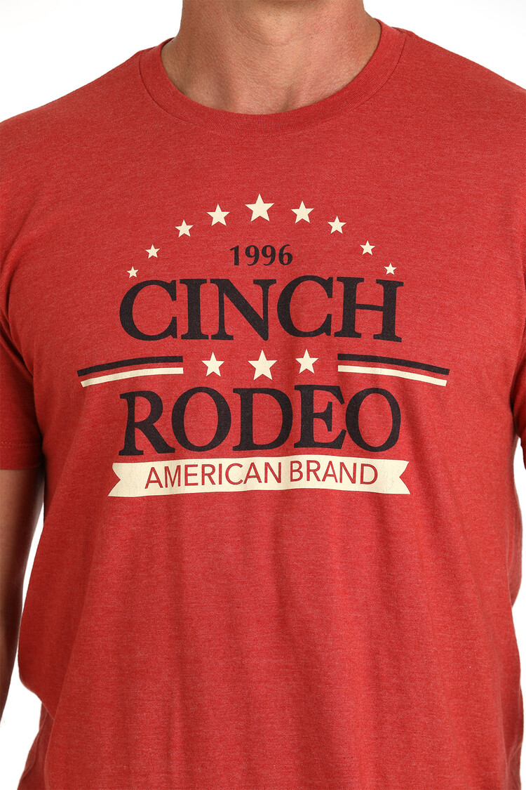 Cinch Mens Rodeo Tee Red