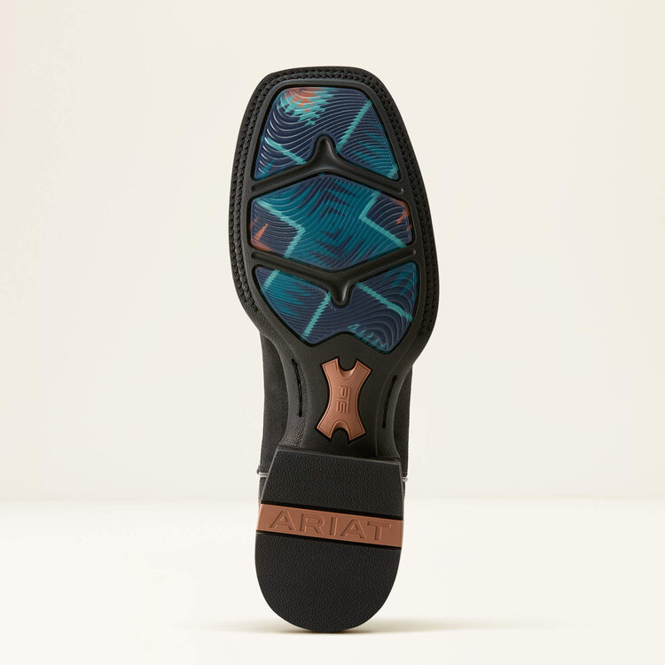 Ariat Oakwood Cowboy Boot Black Suede/Dirty Denim