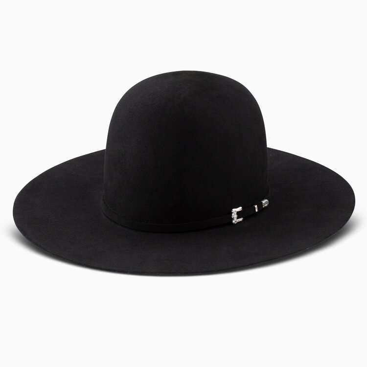 Resistol 20X Black Gold Felt Flat Open Black