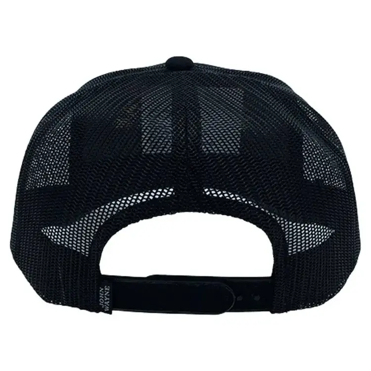 HOOey John Wayne Black with Gold Stitched Logo Hat