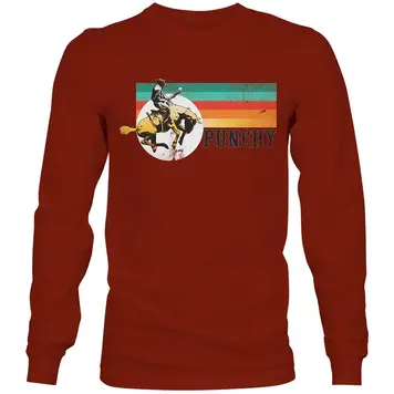 HOOey Punchy Long Sleeve Crimson with Serape Logo