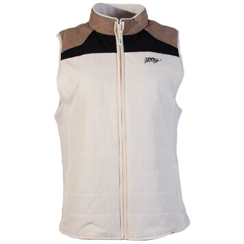 HOOey Ladies Packable Vest Cream w/Tan & Black