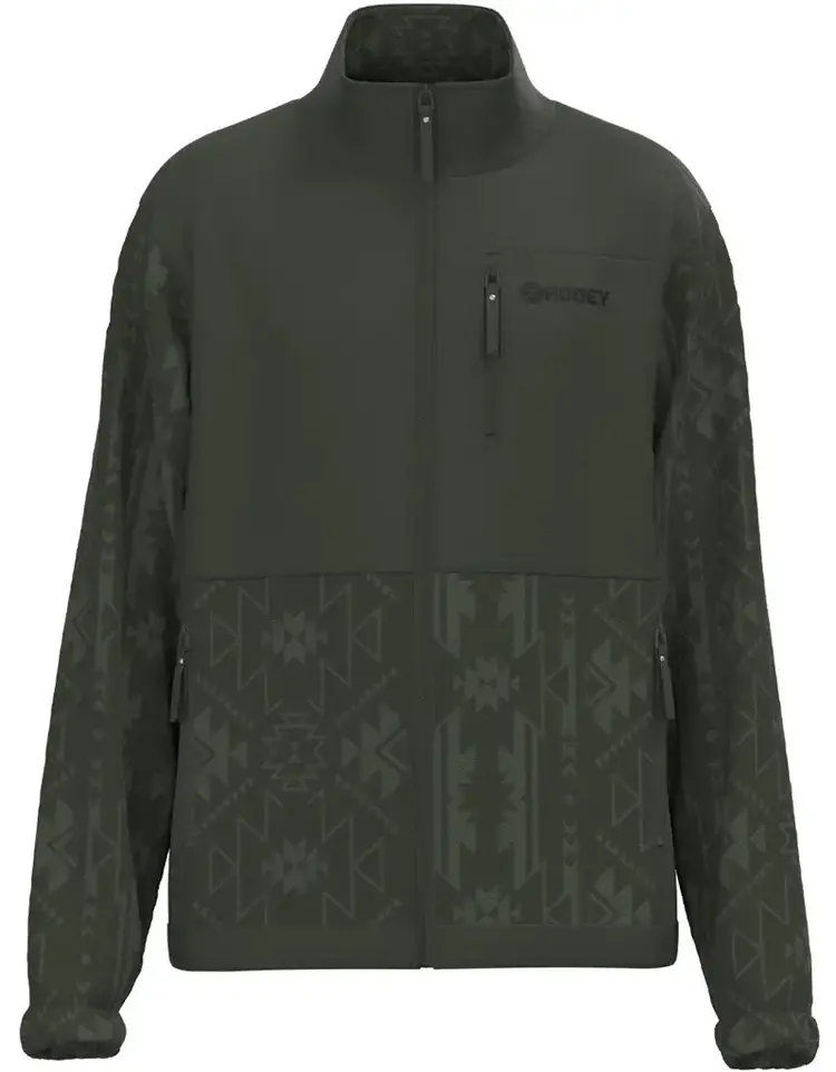 HOOey Tech Fleece Jacket Olive Aztec