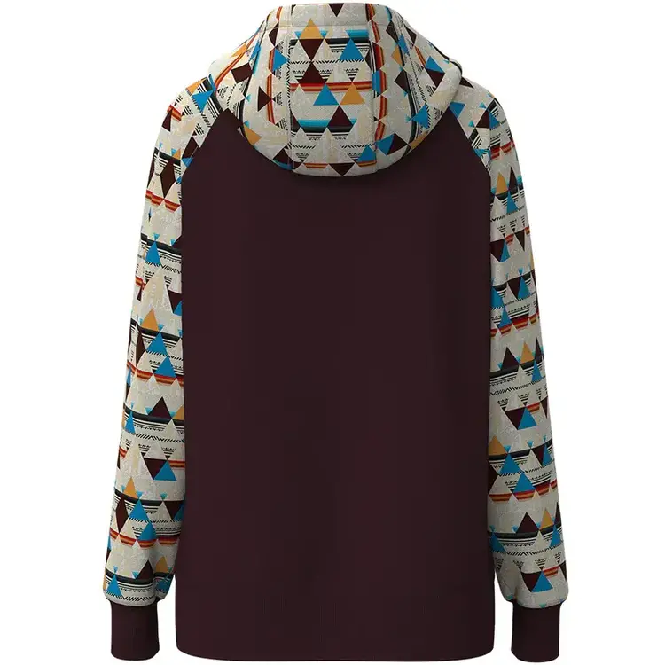 HOOey Rope Like A Girl Maroon/Aztec Hoody