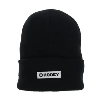 HOOey Hooey Beanie Black w/ White & Black Patch