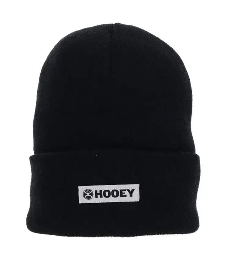 HOOey Hooey Beanie Black w/ White & Black Patch