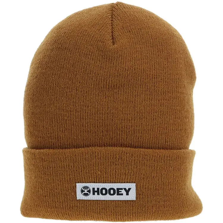 HOOey Hooey Beanie Tan w/White & Black Patch