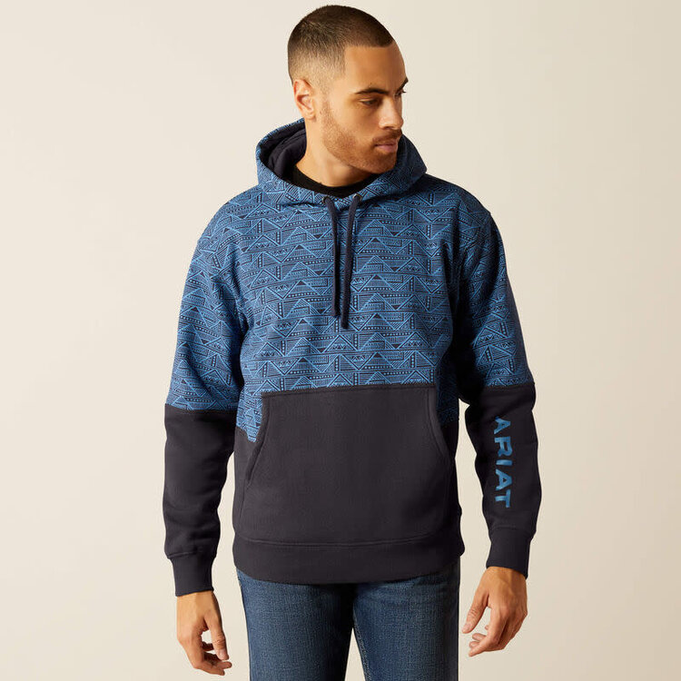 Ariat Color Block Hoodie Blue