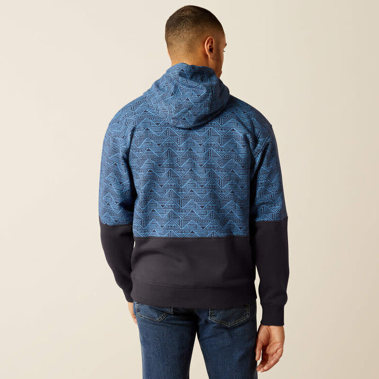 Ariat Color Block Hoodie Blue