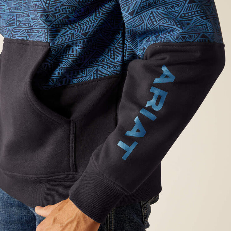 Ariat Color Block Hoodie Blue