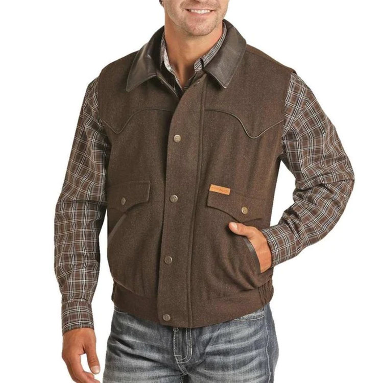 Powder River Heather Holbrook Vest Dark Brown