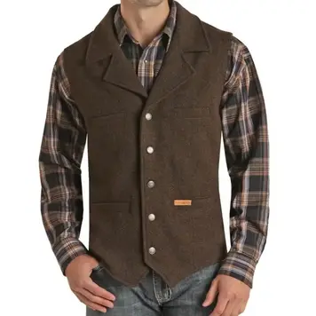 Powder River Solid Montana Vest Dark Brown