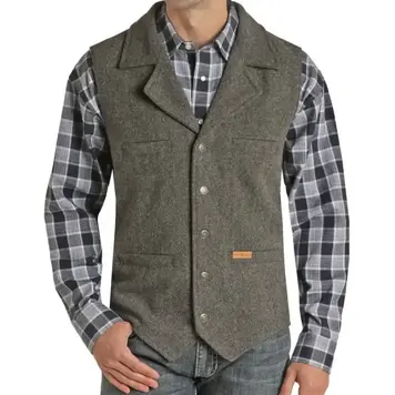 Powder River Solid Montana Vest Charcoal