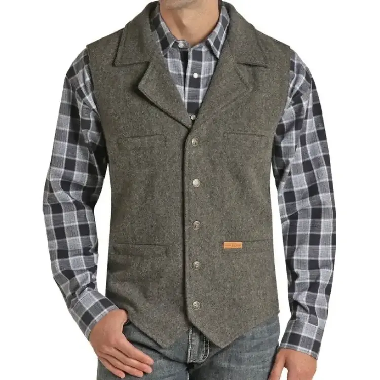 Powder River Solid Montana Vest Charcoal