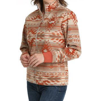 Cinch Southwestern Fleece Jacket Stone/Gray/Coral