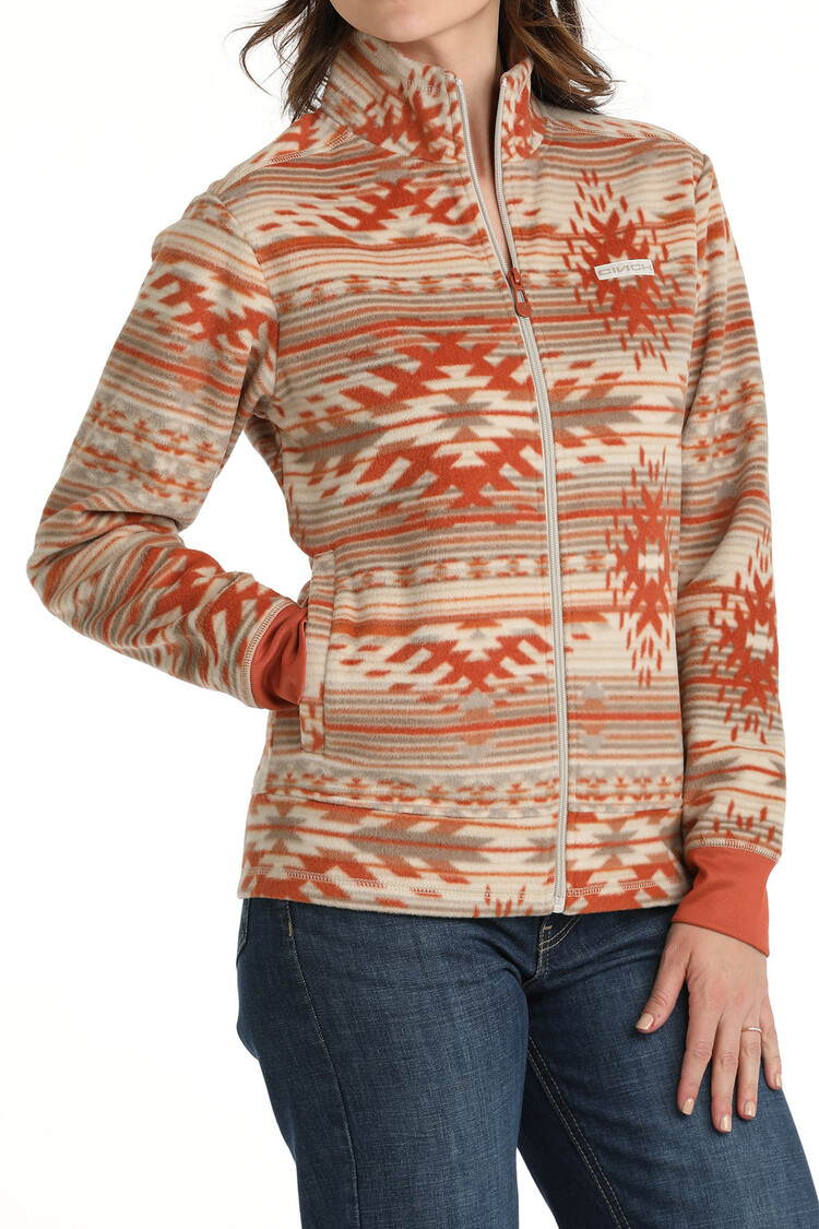 Cinch Southwestern Fleece Jacket Stone/Gray/Coral