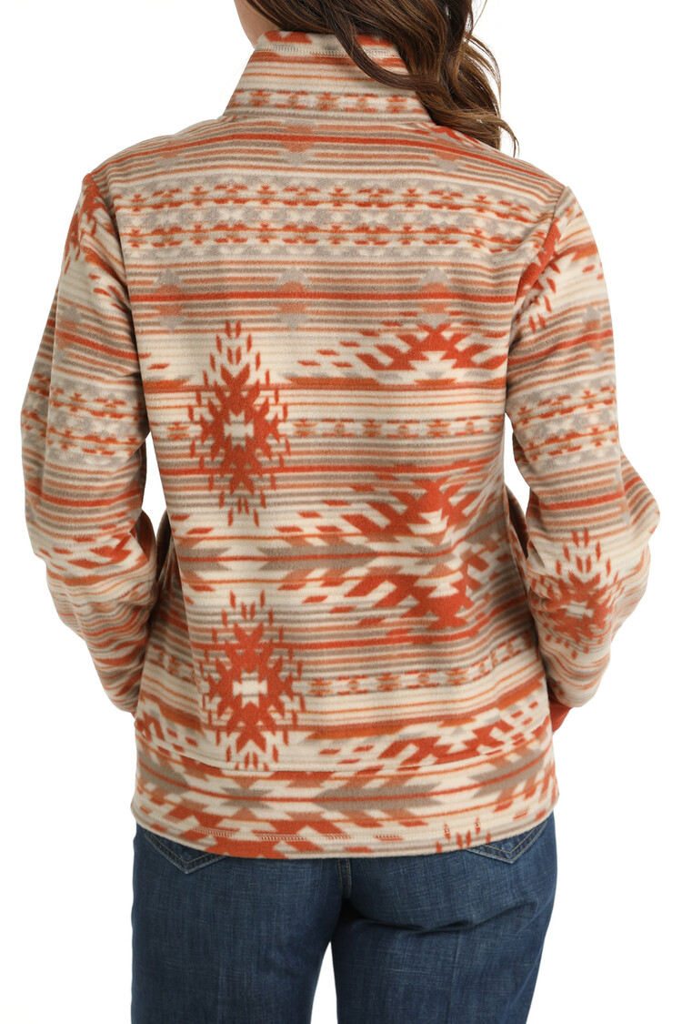 Cinch Southwestern Fleece Jacket Stone/Gray/Coral