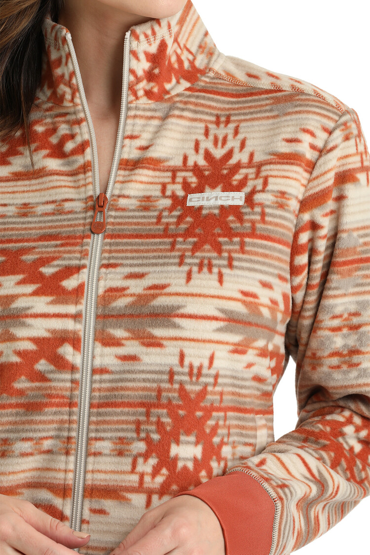 Cinch Southwestern Fleece Jacket Stone/Gray/Coral