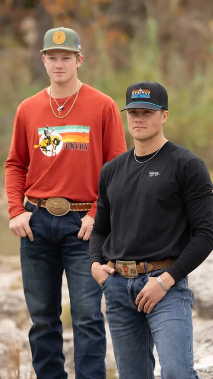 HOOey Punchy Long Sleeve Crimson with Serape Logo