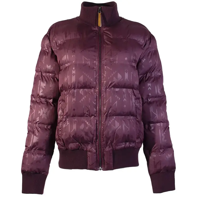 HOOey Ladies Puffer Jacket Aztec Maroon