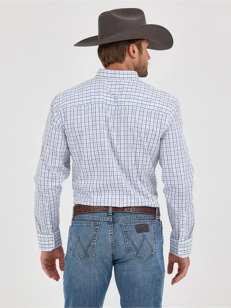 Wrangler Cody Johnson One Pocket Blue White Shirt