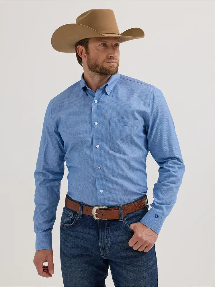 Wrangler Cody Johnson One Pocket Blue Diamonds Shirt
