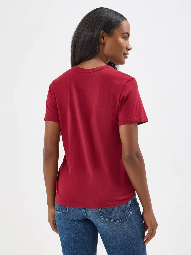 Wrangler Rope Logo Tee in Biking Red