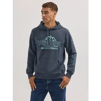 Wrangler Mountain Crest Hoodie in Dark Sapphire