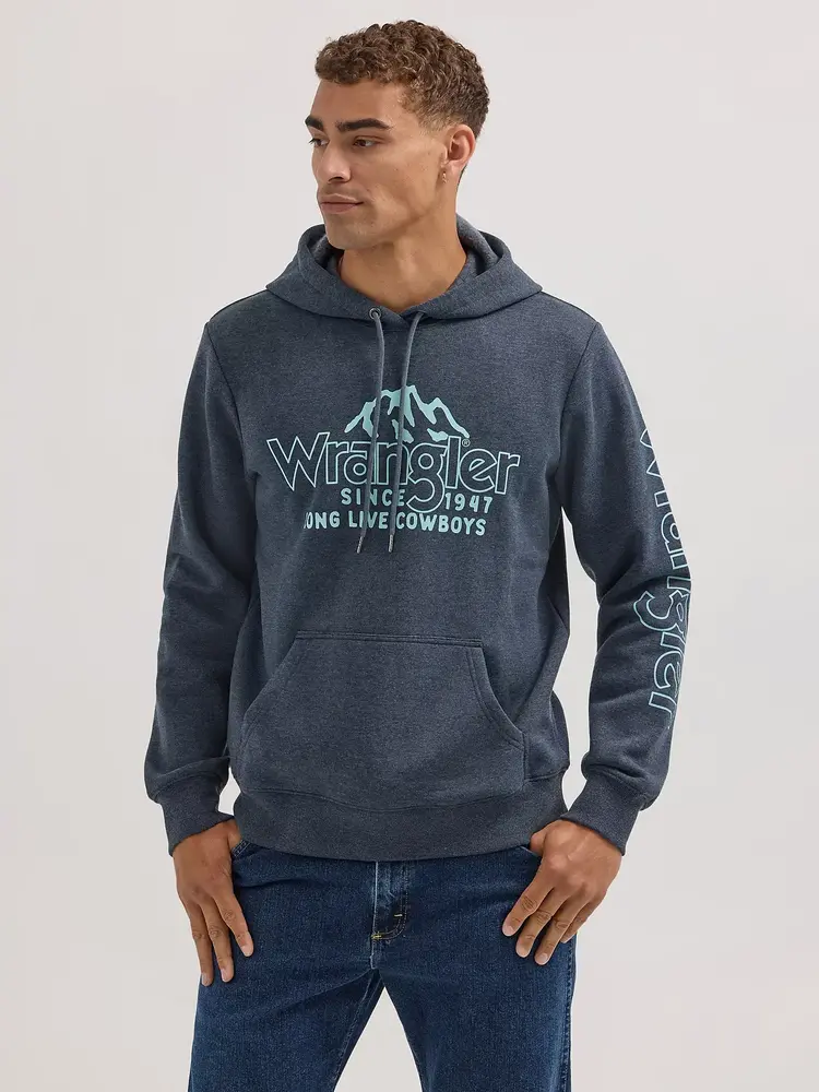 Wrangler Mountain Crest Hoodie in Dark Sapphire