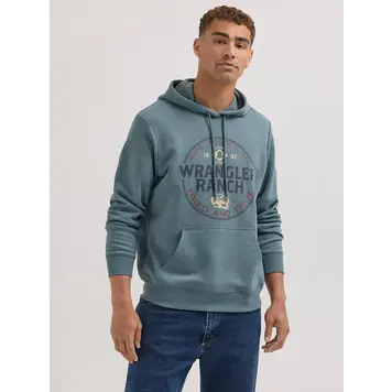 Wrangler 1947 Logo Hoodie in Goblin Blue