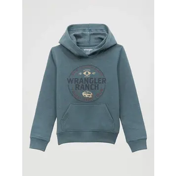 Wrangler Youth 1947 Ranch Hoodie in Goblin Blue