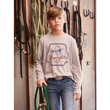 Wrangler Youth Tip of The Hat T-Shirt in Ultimate Gray