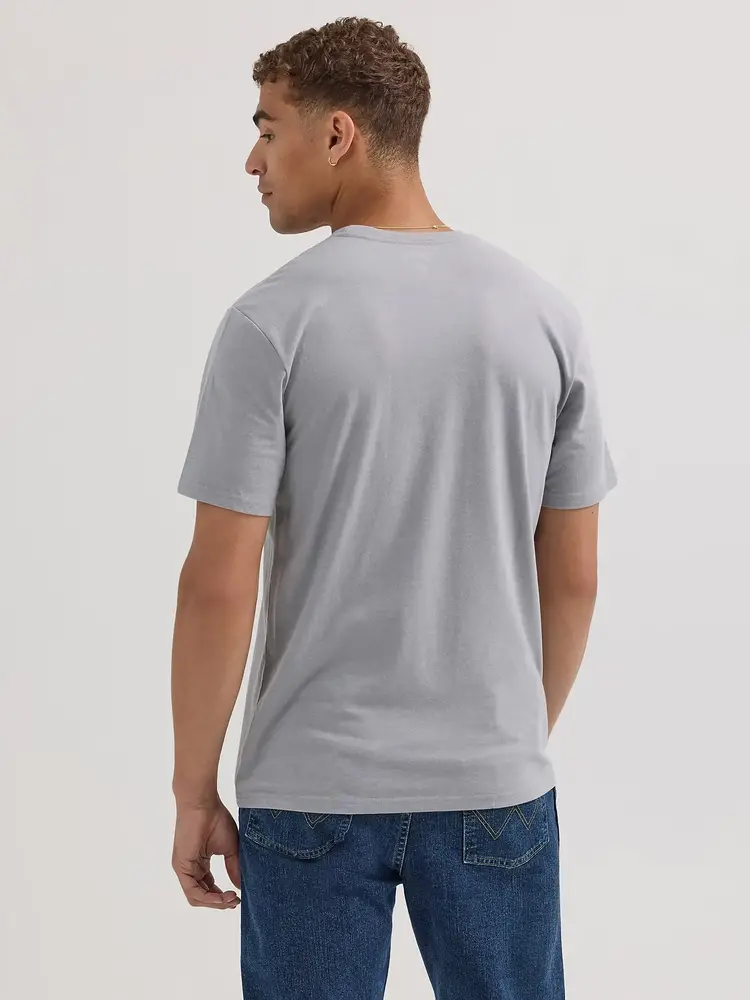 Wrangler Americana Kabel Logo Tee in Ultimate Gray Heather