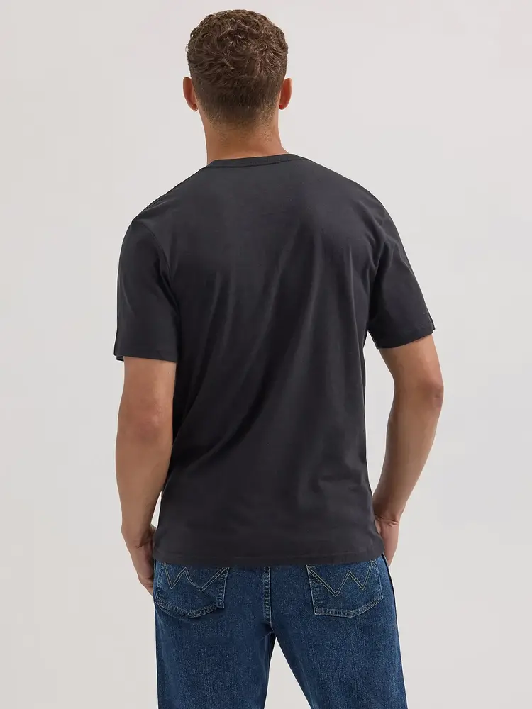 Wrangler Bull Graphic Tee in Washed Black