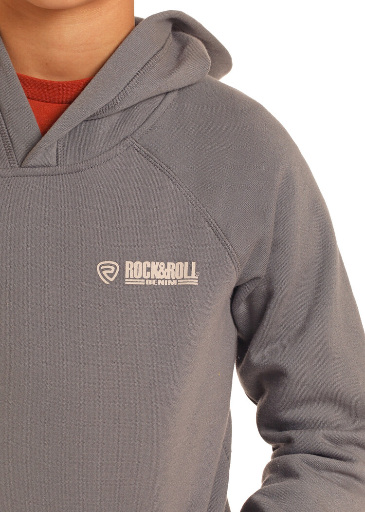 Rock & Roll Denim Youth Radiator Ranch Hoodie Grey