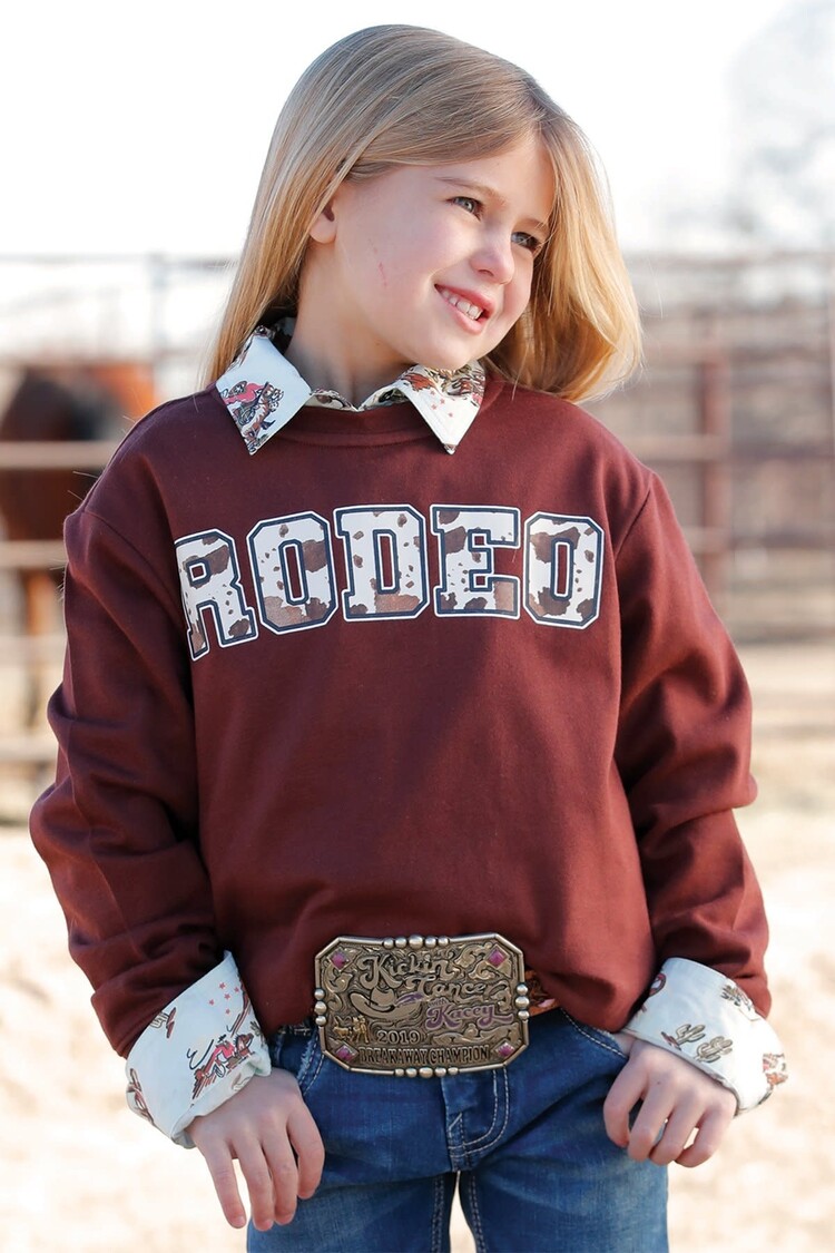 Cruel Denim Youth Rodeo Sweatshirt Burgundy