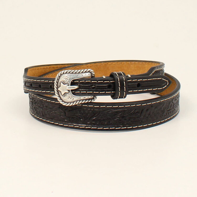 Twister 3/4" Florral Embossed Black Hatband