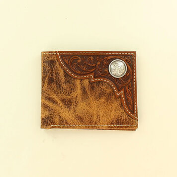 Ariat Accessories Distressed Embossed Oval Concho Bifold Wallet