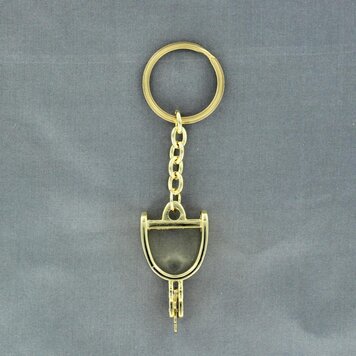 Double S Collection Gold Spur Key Ring