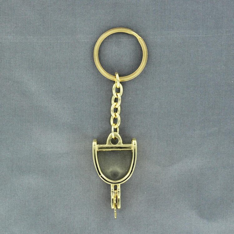 Double S Collection Gold Spur Key Ring