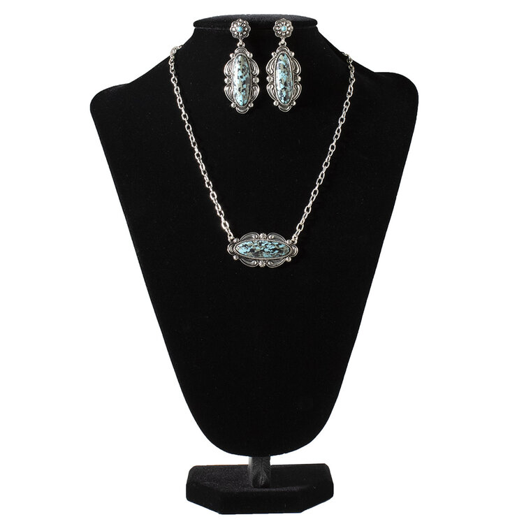 Blazin Roxx Marble Beaded Set Blue/Black