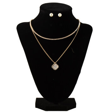 Blazin Roxx Pearl Chain Set Gold